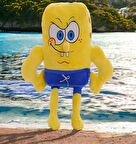 İthal Kumaş Renkli 3 Boyutlu Sünger Bob Figür Peluş Oyuncak Çeşitleri Uyku & Oyun Arkadaşı DEV 70 cm