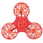 Şarj Edilebilir Uçan Stres Çarkı Fidget Spinner Gyroscop Mini Drone Outdoor Eğlencesi Spinner Krmızı