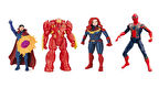Avengers Yenilmezler Eklemli Dr. Strange Hulkbuster C. Marvel & Spiderman 4lü Karakter Oyuncak Seti