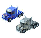 2 Adet Dönüşebilir Transformers Kamyon Robot Oyuncak Çek Bırak Sürtmeli Araba Seti 2 Renk Birden