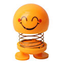 Mutlu Olan Emoji Smile Zıp Zıp Kafa 8 cm Araba Torpido Süsü Masaüstü Dekoratif Figür Pasta Süsü