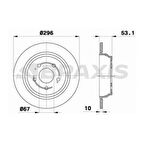 Mercedes Fren Diski Arka Viano W639 03> Vito W639 03> - Braxıs Ae0230