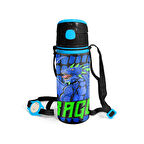 Coral High Kids Siyah Saks Ejderha Desenli Pipetli Alüminyum Matara 600 ml 11942