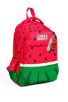 Coral High Kids Kırmızı Yeşil Karpuz Desenli Üç Bölmeli Okul Sırt Çantası 14428