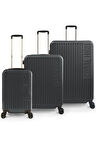 Coral High ABS Koyu Gri 3'lü Valiz Seti 16440