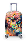 Coral High Renkli Desenli Kabin Boy Valiz (50cm) 16534