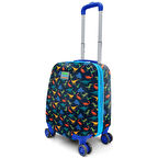 Coral High Kids Lacivert Mavi Dinozor Desenli Çocuk Valizi 16748