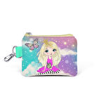 Coral High Kids Pembe Su Yeşili Unicornlu Kız Desenli Bozuk Para Çantası 21833
