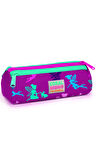Coral High Kids Koyu Pembe Su Yeşili Peri Desenli Üç Bölmeli Kalem Çantası 22314