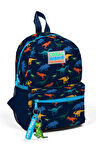 Coral High Kids Lacivert Dinazor Desenli İki Bölmeli Yuva Sırt Çantası 23353