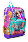 Coral High Kids Lila Turkuaz Dondurma ve Anime Desenli Dört Bölmeli Okul Sırt Çantası 23773