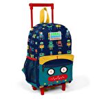 Coral High Anaokulu Çekçekli Sırt Çantası Robot Desen 24012