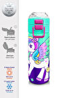 Coral High Kids Mor Su Yeşili Unicorn Desenli Pipetli ve Direkt İçim Çelik Termos 500 ml 31805