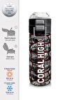 Coral High Kids Siyah Kırmızı Araba Desenli Pipetli ve Direkt İçim Çelik Termos 500 ml 31867