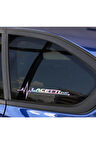 Chevrolet Lacetti Yan Cam Sticker Oto Kapı  20 Cm X 7 Cm Holo-Chroma