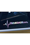 Jeep Renegade Yan Cam Sticker Oto Kapı  20 Cm X 7 Cm Holo-Chroma