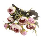 Yapay Çiçek Erengül Yapay Gül Demeti 6 Çiçekli AÇIK PEMBE 