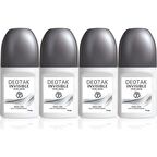 Deotak Invisible Antiperspirant Ter Önleyici Leke Yapmayan Erkek Roll-On Deodorant 35 ml x 4