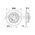 Bmw Arka Fren Diski Bmw E34 90>95 - Braxıs Ae0447