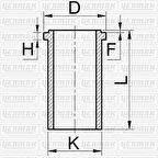 Kia Ticarı Motor Gomlek 0,50 Bongo 2700 / Pregio (ham) - Yenmak 51-65535-050