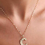 14 Ayar Altın Ç Harf Füzyon Kolye