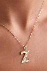 14 Ayar Altın Z Harf Füzyon Kolye