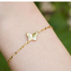 14 Ayar Altın Kelebek Aynalı Zincir Bileklik