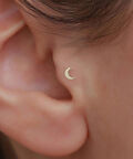14 Ayar Altın Hilal Tragus Piercing