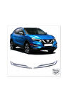 Nissan Qashqai 2017-2020 Sis Far Çıtası 2 Parça Paslanmaz Çelik