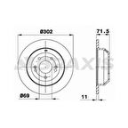 Hyundaı Arka Fren Diski Aynası Hyundaı Sante Fe 09-12 Kia Sorento 12-> - Braxıs Ad1035