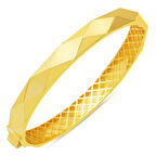 14 Ayar Prizma Tasarım Kelepçe Altın Bilezik