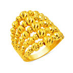 5 Sıra Dorikalı Altın Kadın Yüzük