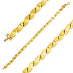 14 Ayar Spiral Altın Taşsız Bileklik