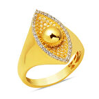 Meridyen 14 Ayar Kadın Altın Yüzük