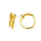 Çivili Altın 14 Ayar Halka Küpe