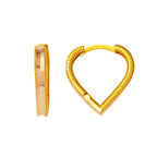 Kalp Ajda 14 Ayar Altın Halka Küpe