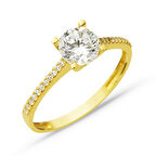 Tektaş Sarı Altın Kadın Yüzük