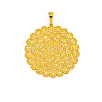 Işık Çemberi 14 Ayar Altın Zincirsiz Kolye