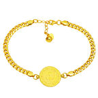 Gurmet Zincirli 14 Ayar Altın Çeyrekli Bileklik