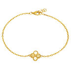 Taşsız Yoncalı 14 Ayar Spor Altın Bileklik