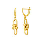 Tiffany Spor Altın Sallantılı Küpe