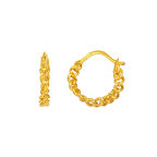 Gurmet Zincir Tasarım Halka Altın Küpe