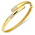 Filata 14 Ayar Kelepçe Sarı Altın Bilezik