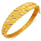 Burgulu Taşsız 14 Ayar Kelepçe Bilezik