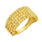 5 Sıra Dorika Altın Yüzük 14 Ayar