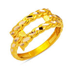 Burma Kaburga 14 Ayar Altın Yüzük