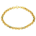 Gözlü Ünisex 14 Ayar Altın Zincir Bileklik