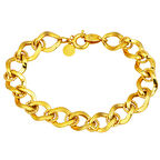 Halkalı Uzayyolu Sarı Altın Kadın Bileklik