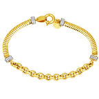 Doc Zincirli Balıksırtı Altın Bileklik