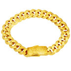 Zebraç Model 14 Ayar Altın Gurmet Bileklik Orta Kalınlık